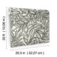Rhythmic Charcoal Leaf Wallpaper