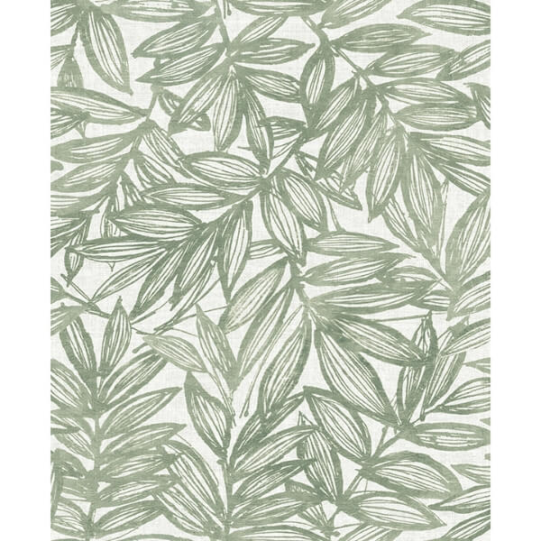 Rhythmic Sage Leaf Wallpaper
