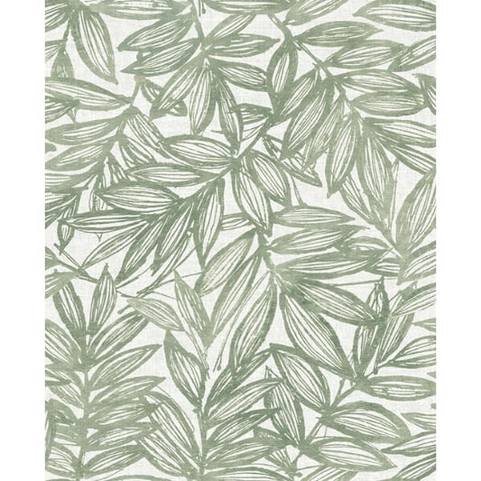 Rhythmic Sage Leaf Wallpaper