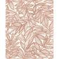 Rhythmic Coral Leaf Wallpaper