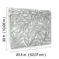Rhythmic Grey Leaf Wallpaper