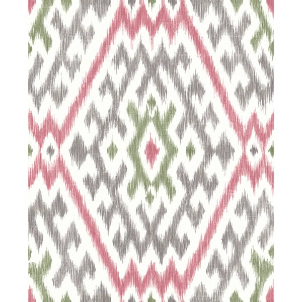 Solola Fuchsia Ikat Wallpaper