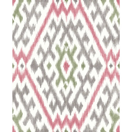 Solola Fuchsia Ikat Wallpaper