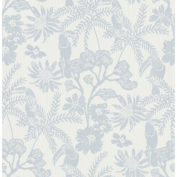 Jacaranda Light Blue Tropical Trail Wallpaper