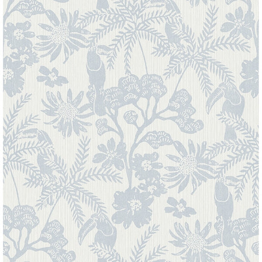 Jacaranda Light Blue Tropical Trail Wallpaper