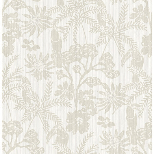Jacaranda Taupe Tropical Trail Wallpaper
