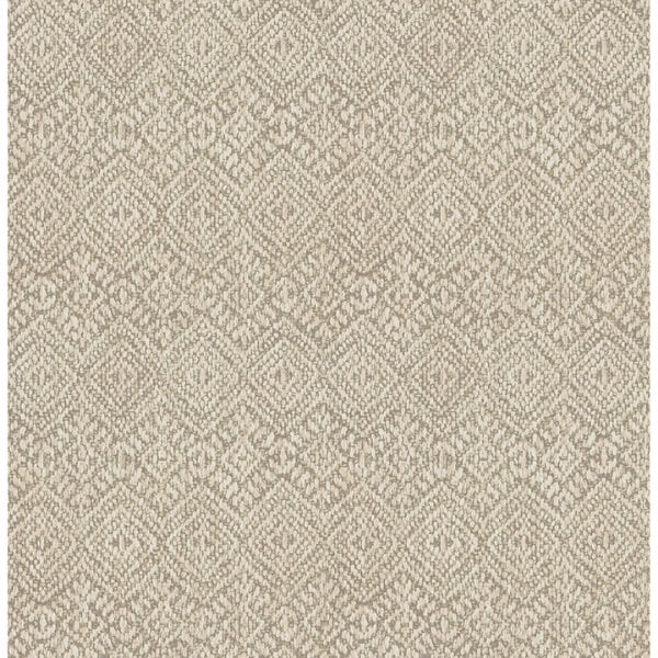 Gallivant Neutral Woven Geometric Wallpaper