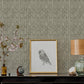 Gallivant Black Woven Geometric Wallpaper