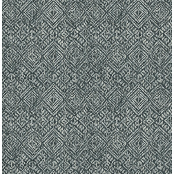 Gallivant Indigo Woven Geometric Wallpaper