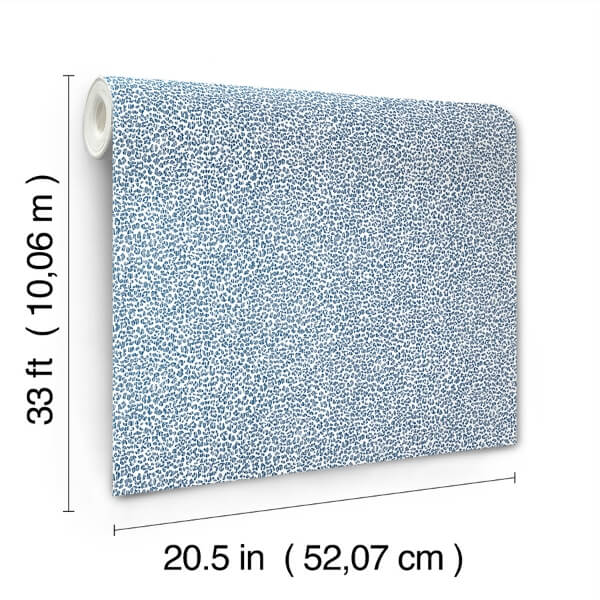 Soul Indigo Animal Print Wallpaper