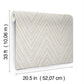 Lainey Neutral Stitched Chevron Wallpaper