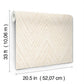 Lainey Apricot Stitched Chevron Wallpaper