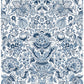 Blanche Blue Floral Damask Wallpaper