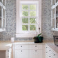 Blanche Blue Floral Damask Wallpaper