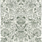 Blanche Dark Green Floral Damask Wallpaper
