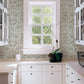 Blanche Dark Green Floral Damask Wallpaper