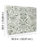 Blanche Dark Green Floral Damask Wallpaper