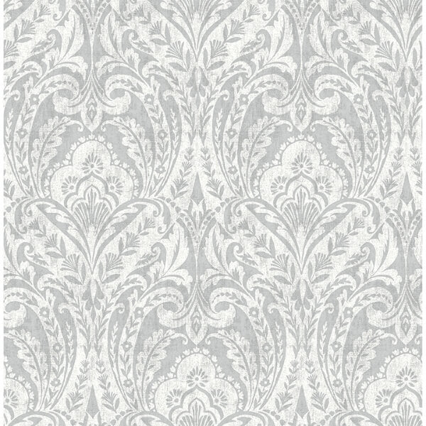 Berkshire Grey Damask Wallpaper