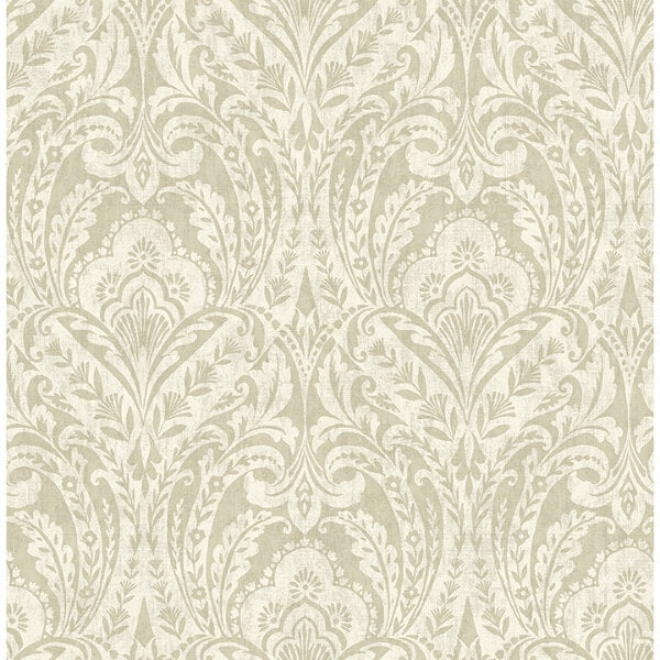 Berkshire Beige Damask Wallpaper