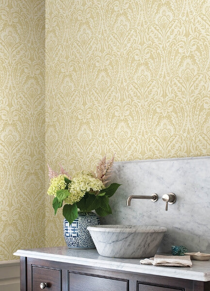 Berkshire Butter Damask Wallpaper