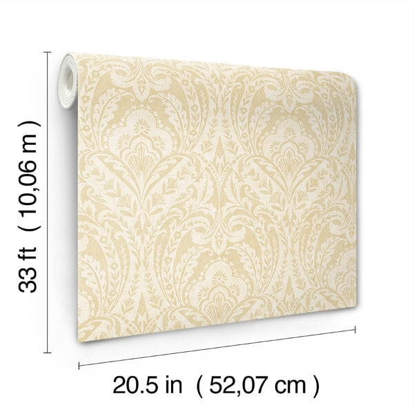 Berkshire Butter Damask Wallpaper
