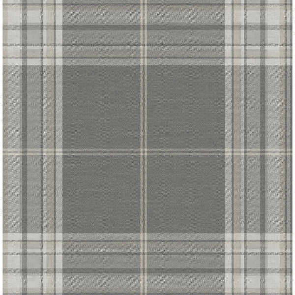 Westley Grey Plaid Wallpaper