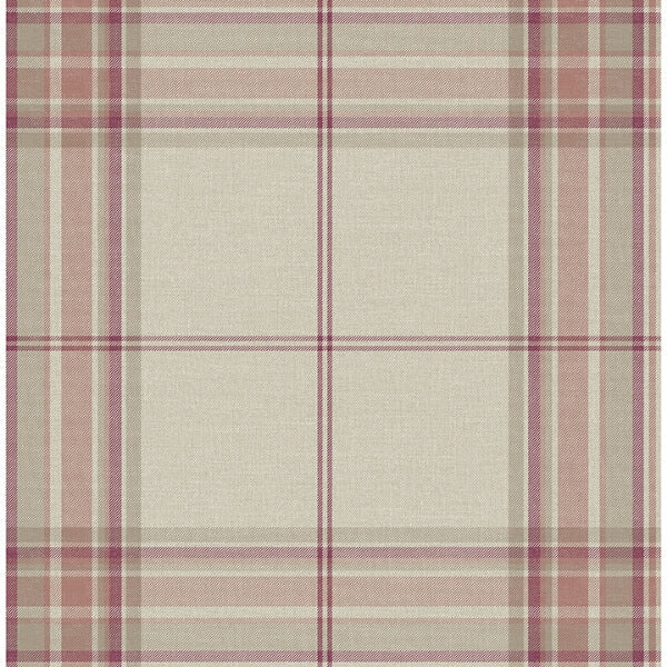 Westley Magenta Plaid Wallpaper