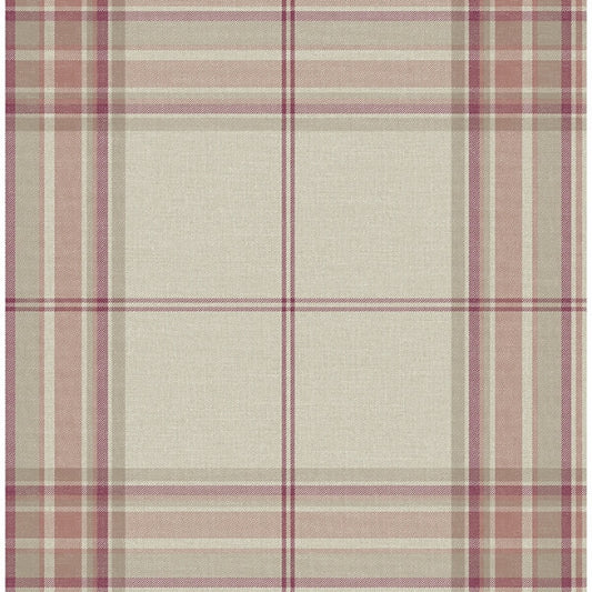 Westley Magenta Plaid Wallpaper