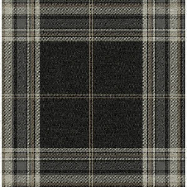 Westley Black Plaid Wallpaper