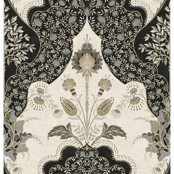 Auden Black Floral Grandeur Wallpaper