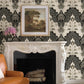 Auden Black Floral Grandeur Wallpaper