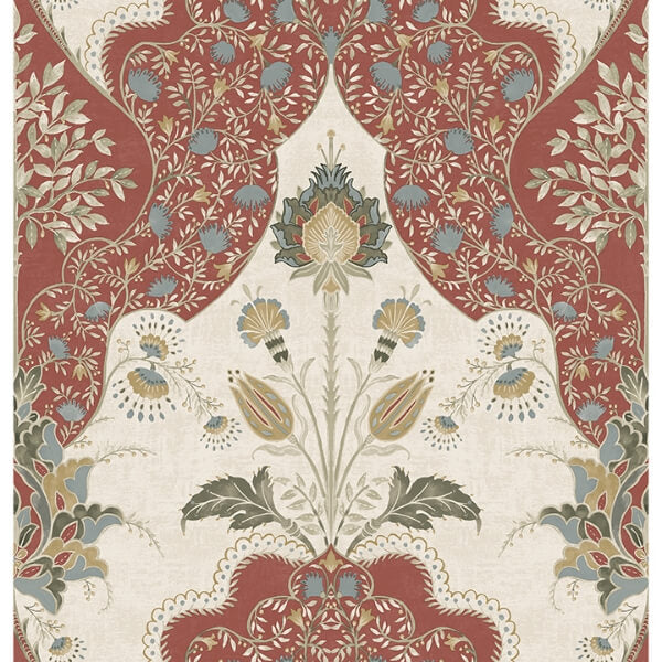 Auden Ruby Floral Grandeur Wallpaper