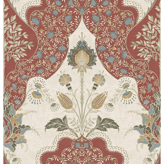 Auden Ruby Floral Grandeur Wallpaper