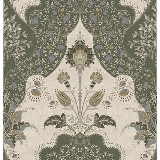 Auden Green Floral Grandeur Wallpaper