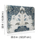 Auden Dark Blue Floral Grandeur Wallpaper