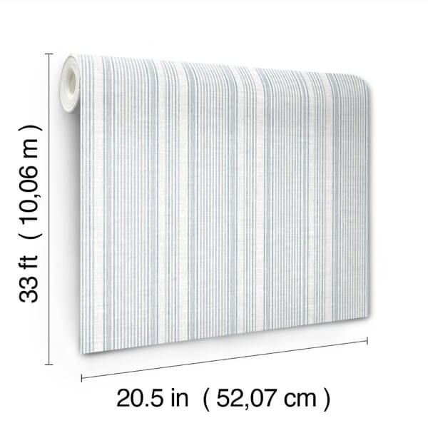 Ayanna Blue Striped Wallpaper