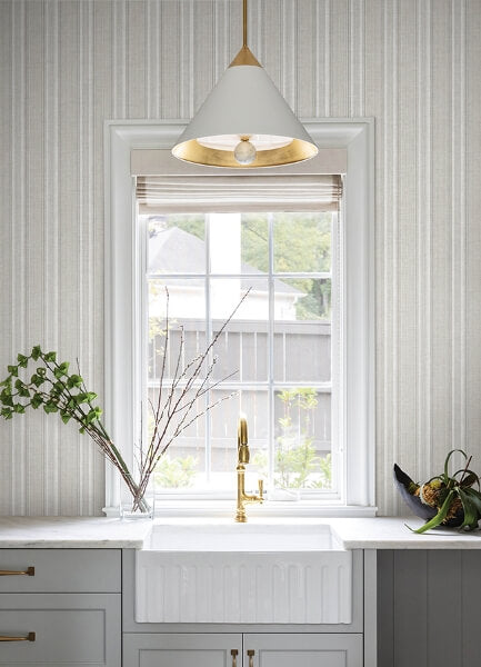 Ayanna Neutral Striped Wallpaper