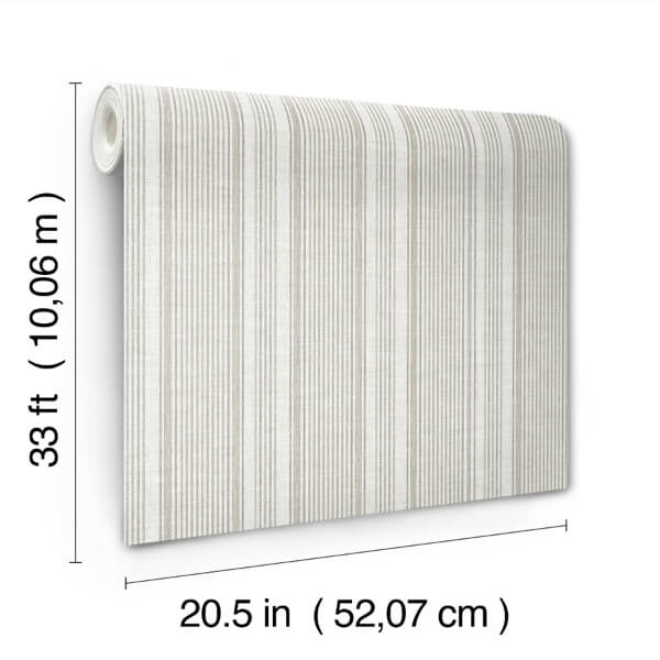 Ayanna Neutral Striped Wallpaper