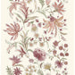 Teonna Raspberry Floral Stripe Wallpaper