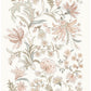Teonna Light Pink Floral Stripe Wallpaper