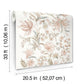 Teonna Light Pink Floral Stripe Wallpaper