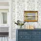 Teonna Light Grey Floral Stripe Wallpaper
