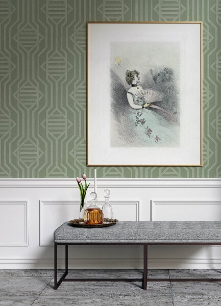 Essex Green Geometric Wallpaper