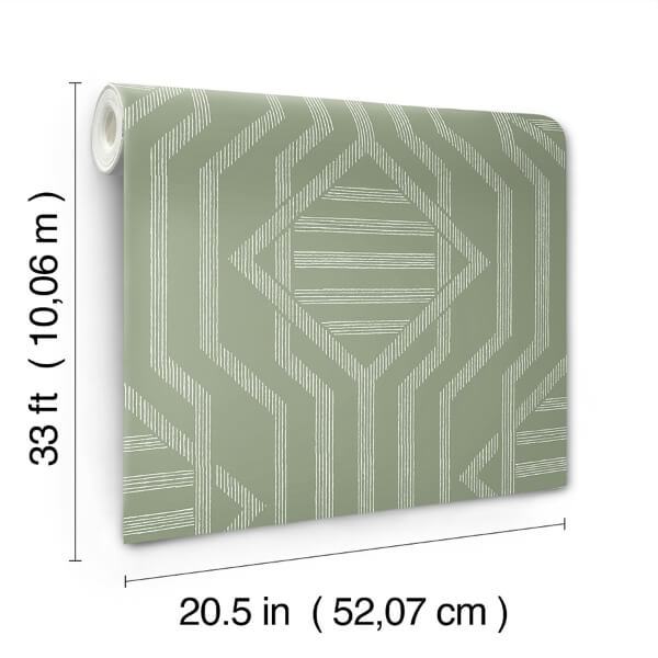 Essex Green Geometric Wallpaper