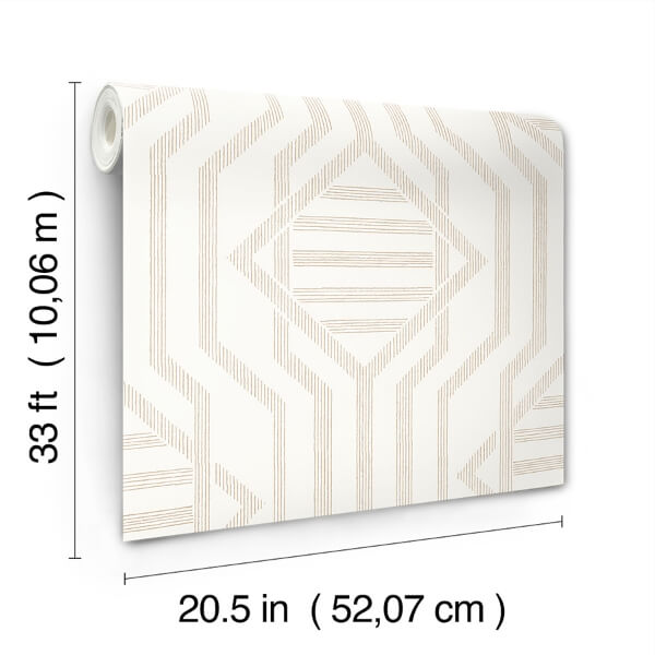 Essex Wheat Geometric Wallpaper