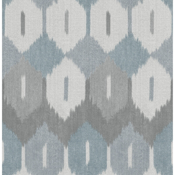 Abilene Denim Ikat Wallpaper