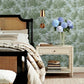 Greenwood Light Blue Deciduous Wallpaper