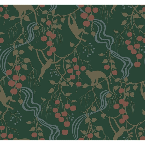 Linden Dark Green Jungle Canopy Wallpaper