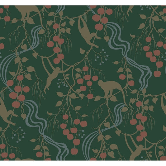 Linden Dark Green Jungle Canopy Wallpaper