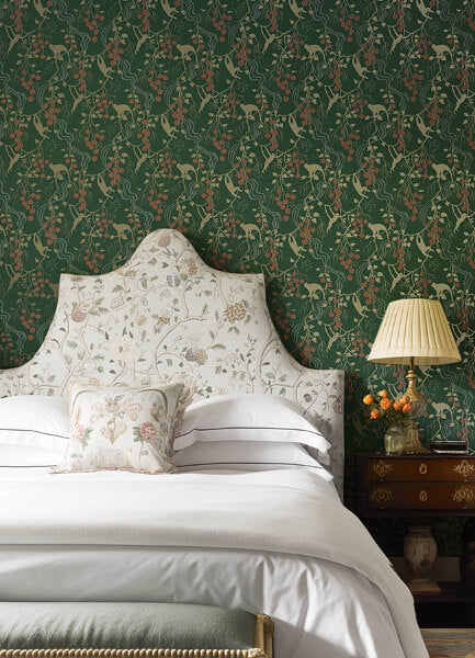 Linden Dark Green Jungle Canopy Wallpaper